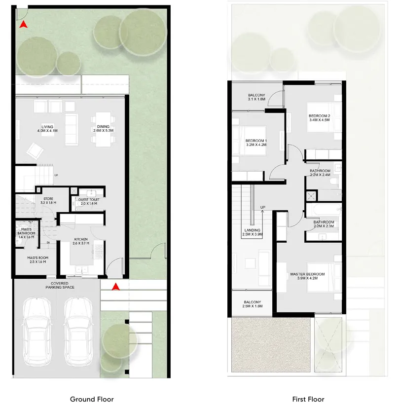 Masaar 3 Dalia 3 bed floor plan, 2,342 sqft