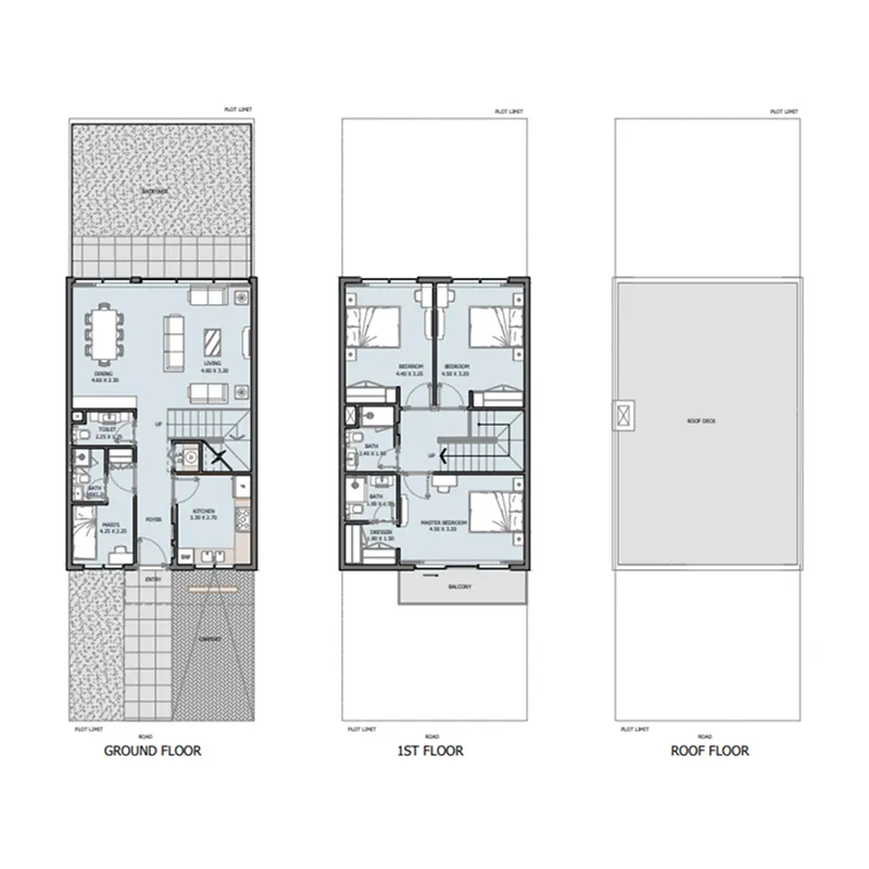 Verdana VI 3 bed floor plan, 2,139 sqft