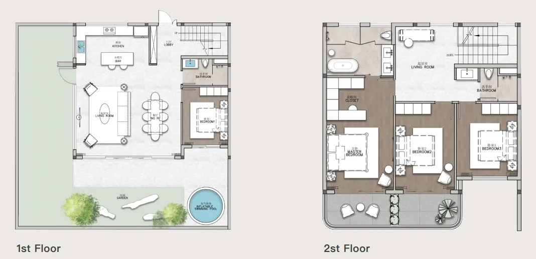 Ayana Heights Seaview Residences 4 bed floor plan, 2,267 sqft