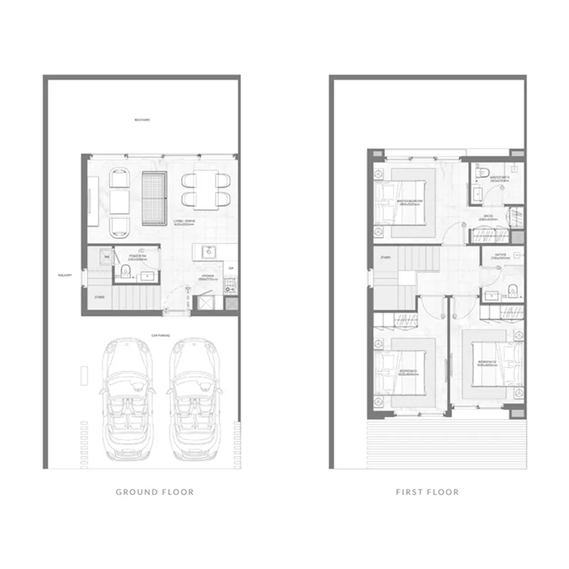 Amour Sans Detour 3 bed floor plan, 1,195 sqft
