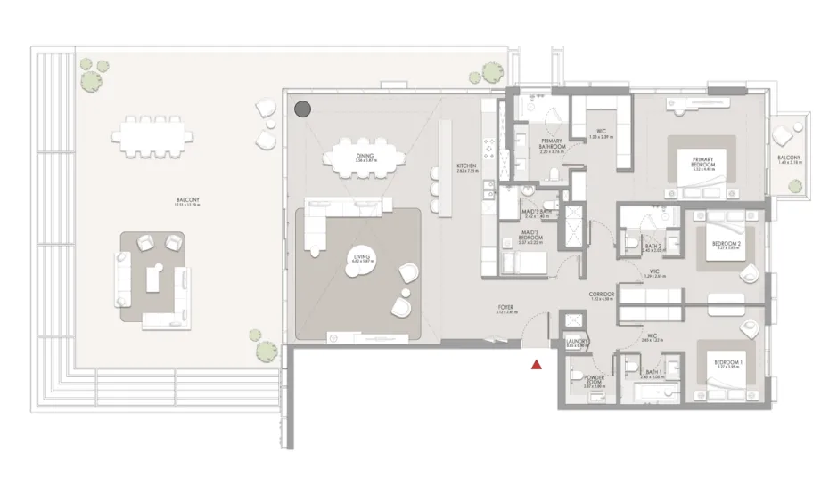 City Walk Crestlane 3 bed floor plan, 3,798 sqft