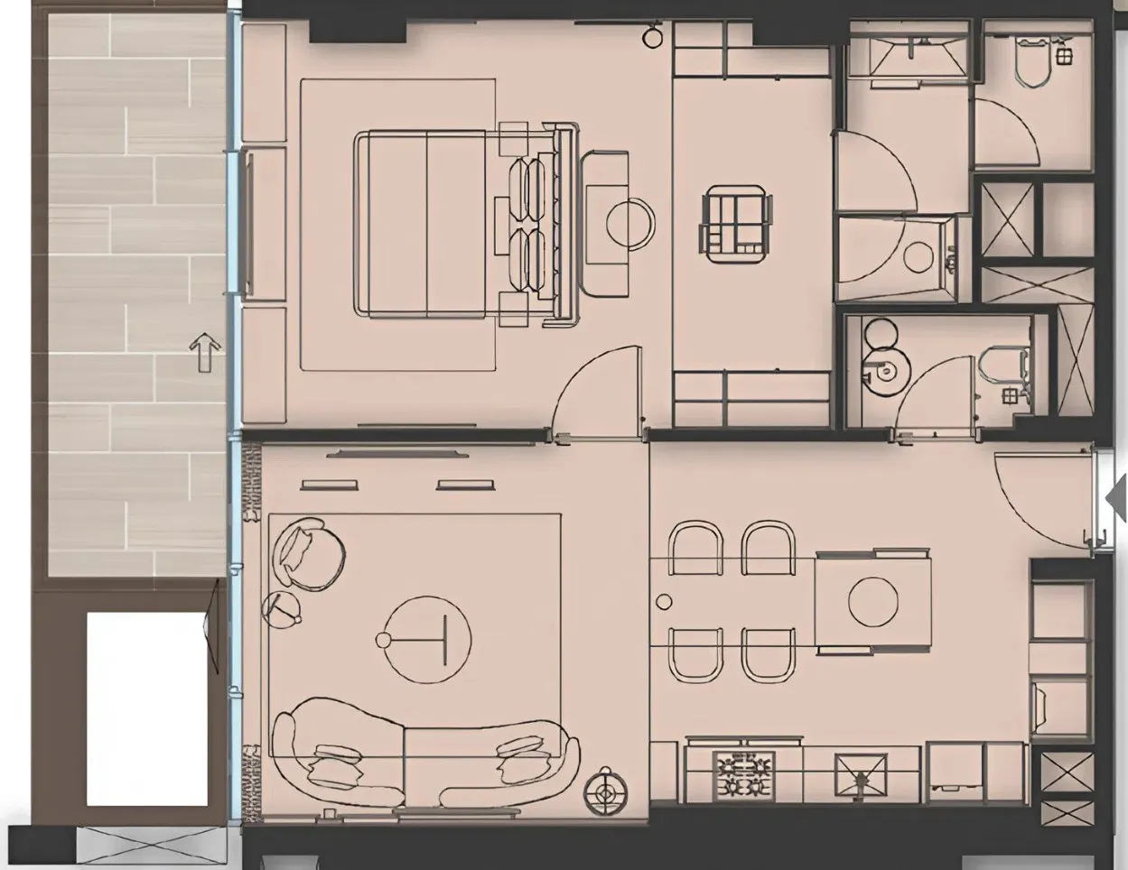 Sea Cliff by Imtiaz 1 bed floor plan, 927 sqft