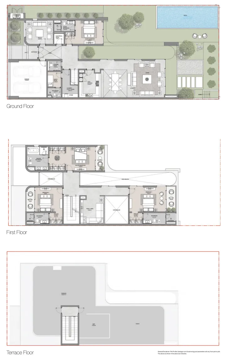 Sobha Siniya Island Villas Phases 1 and 2 4 bed floor plan, 5,242 sqft