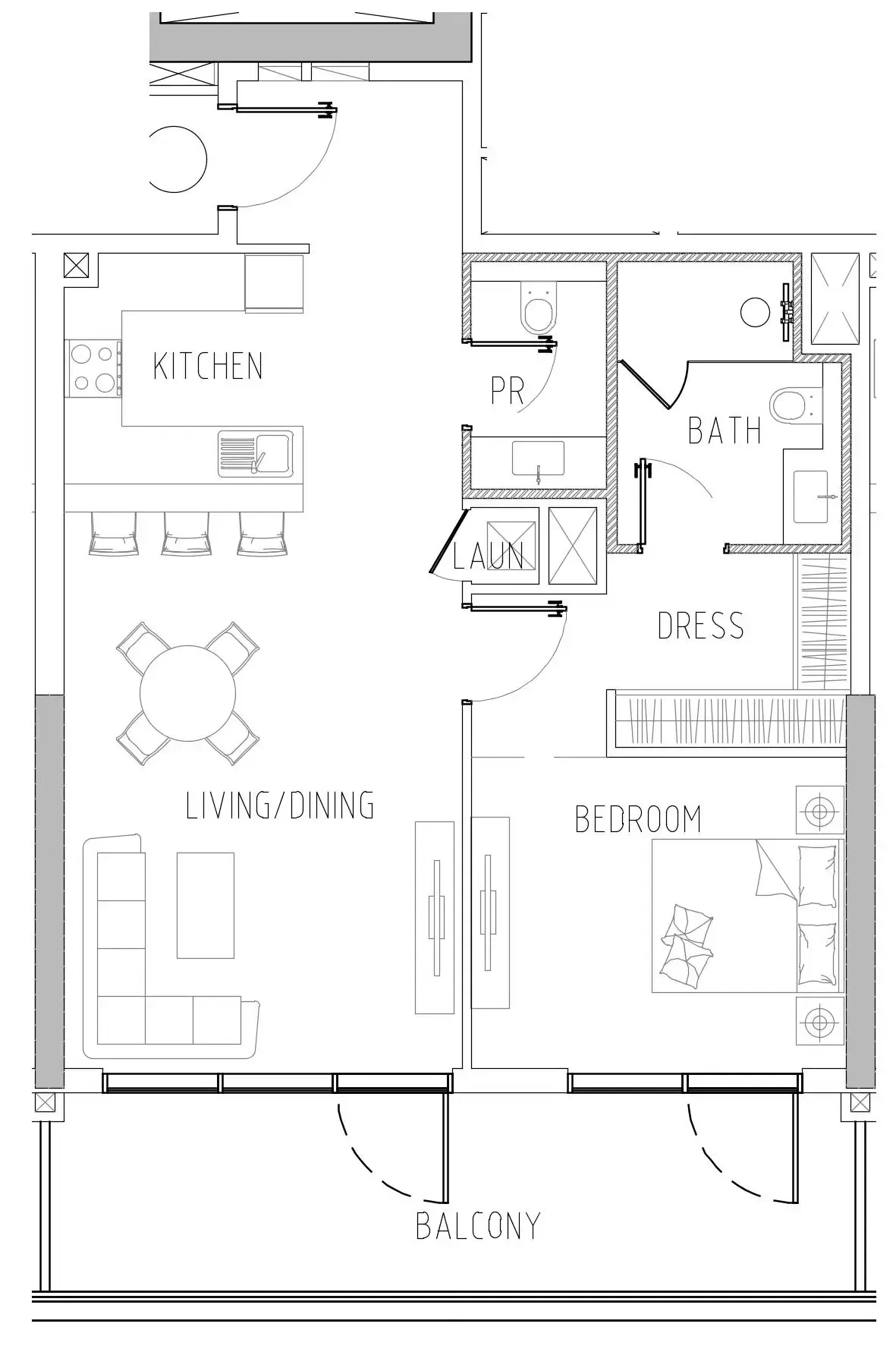 Damac Riverside Views 1 bed floor plan, 1,039 sqft