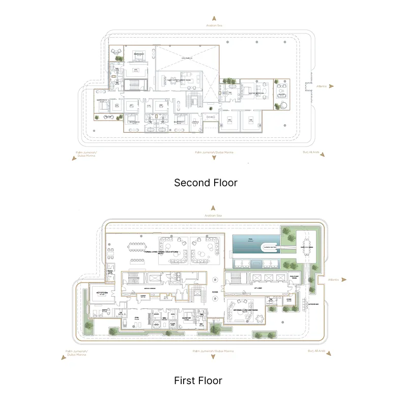 Serenia Living 6 bed floor plan, 23,982 sqft