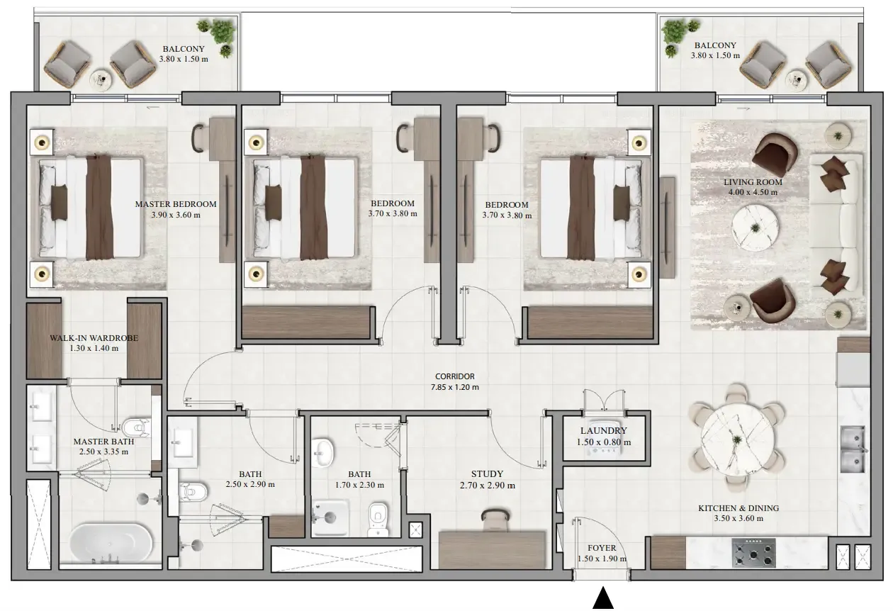 Vista Ridge 3 bed floor plan, 1,662 sqft