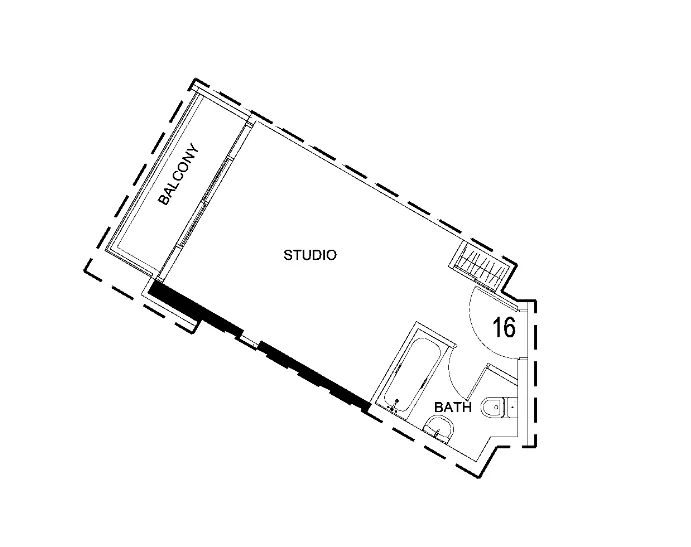 Damac Hills 2 - Hotel Edge by Rotana Studio floor plan, 356 sqft