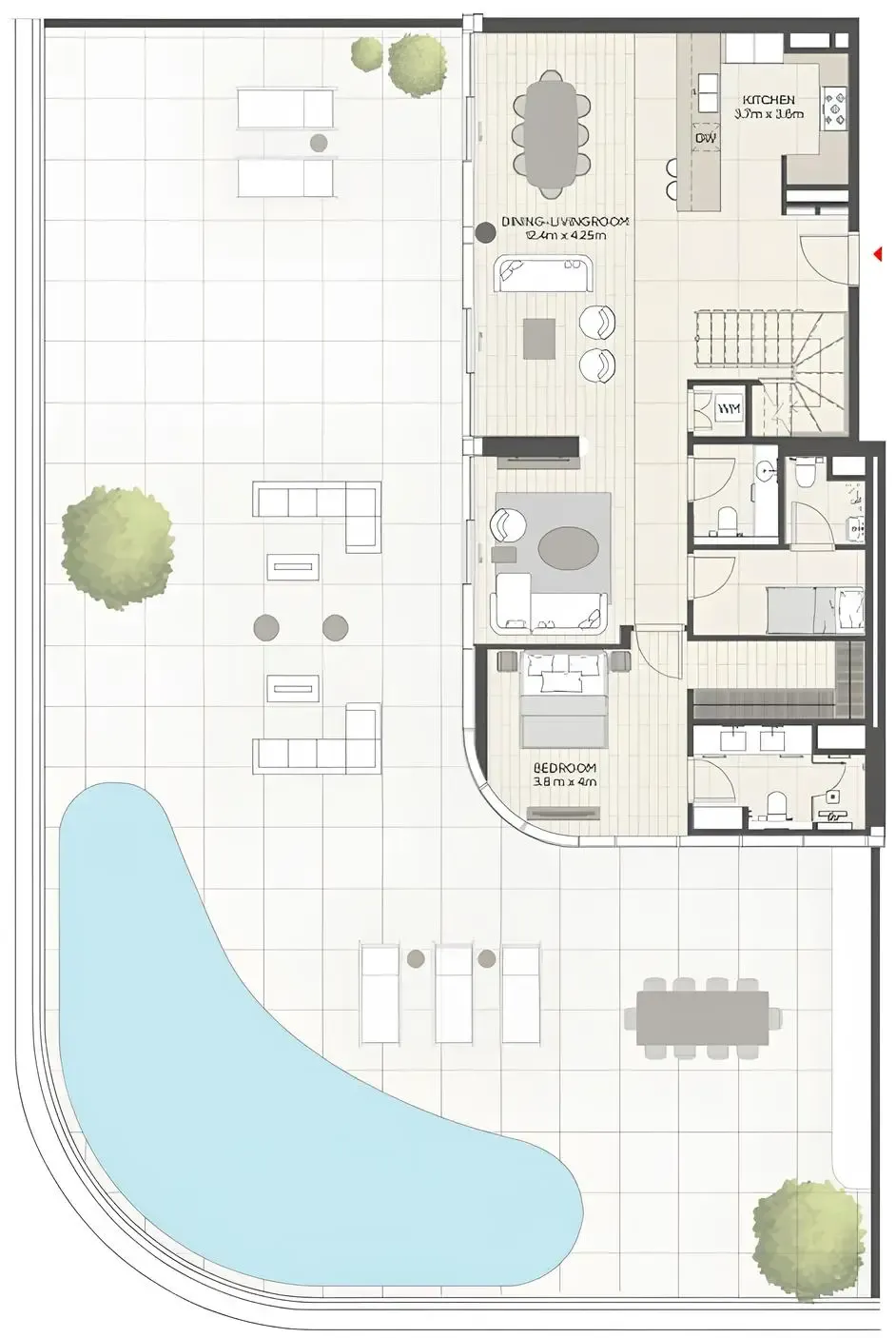 LIV Oceanside 3 bed floor plan, 5,921 sqft