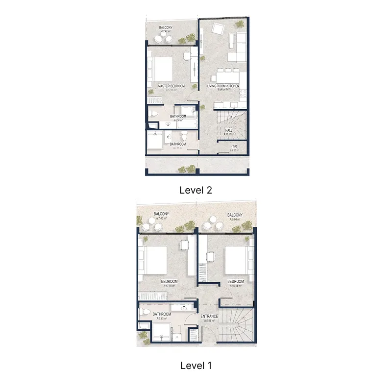 Sekar 3 bed floor plan, 1,362 sqft