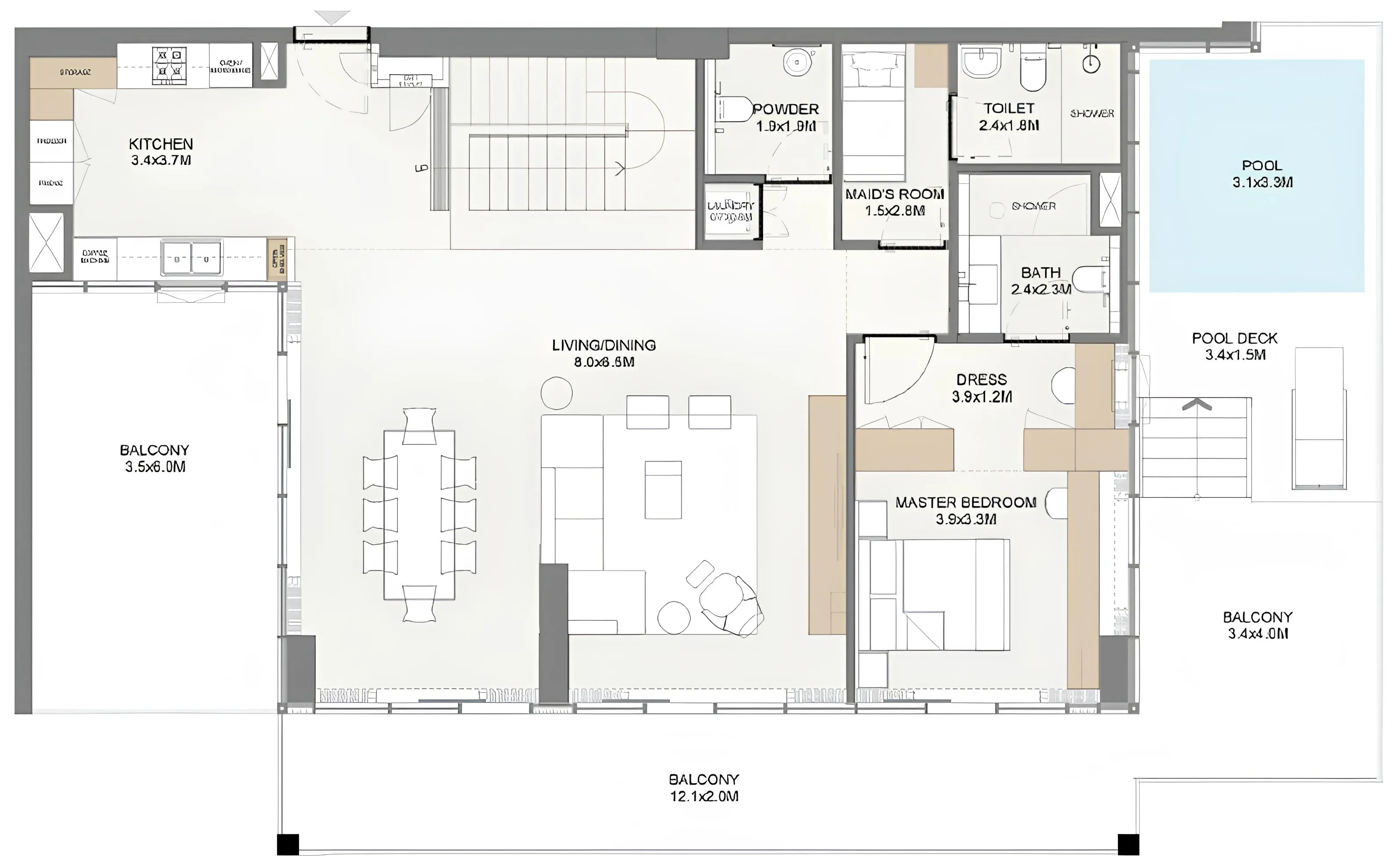 Wynwood by Imtiaz 4 bed floor plan, 3,593 sqft