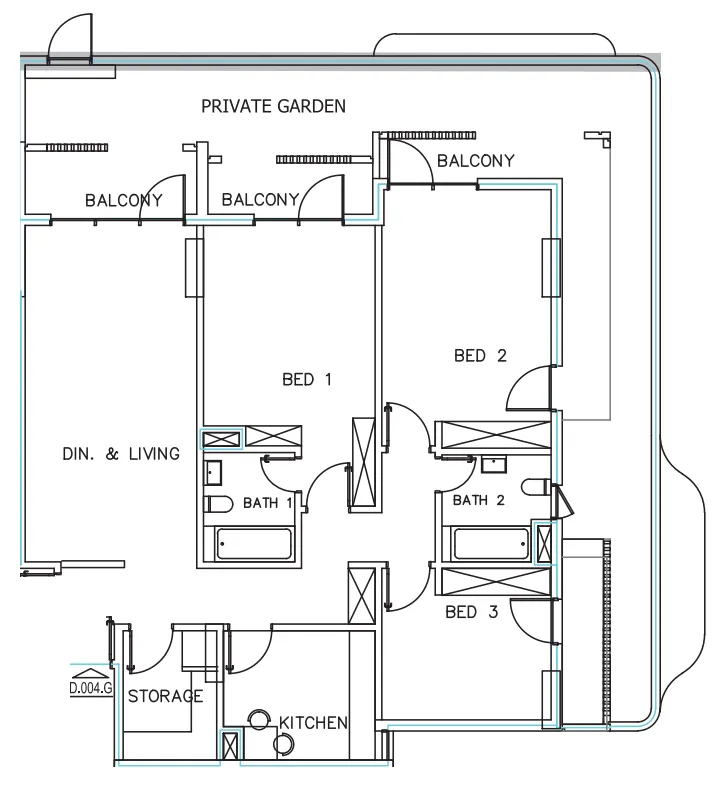 Janayen Avenue 3 bed floor plan, 2,318 sqft