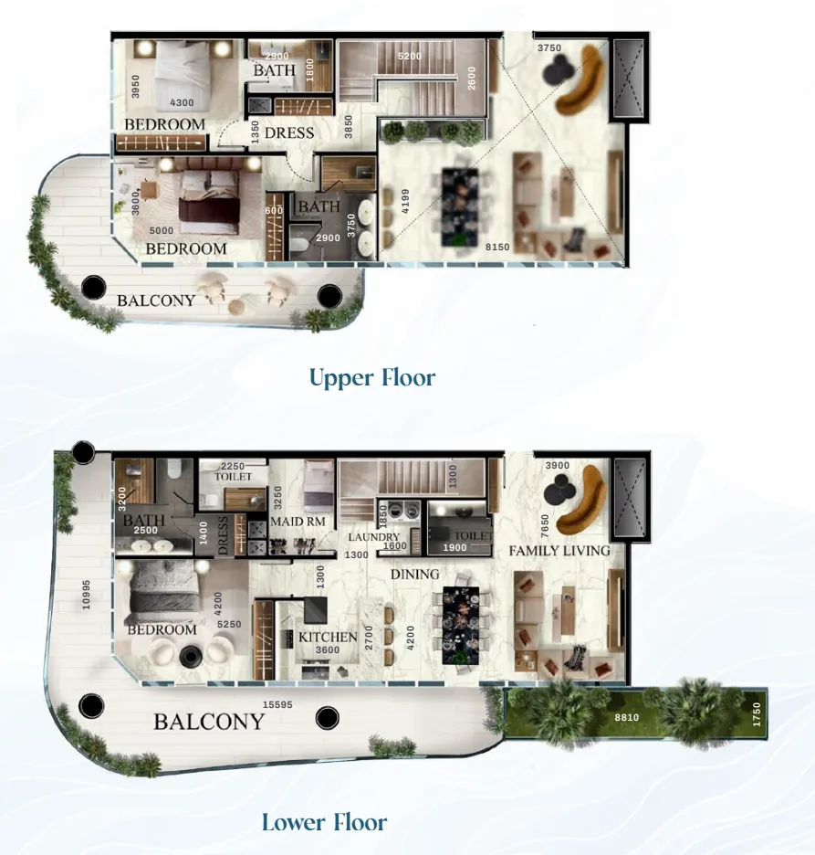 Radiant Elite Tower 3 bed floor plan, 3,068 sqft