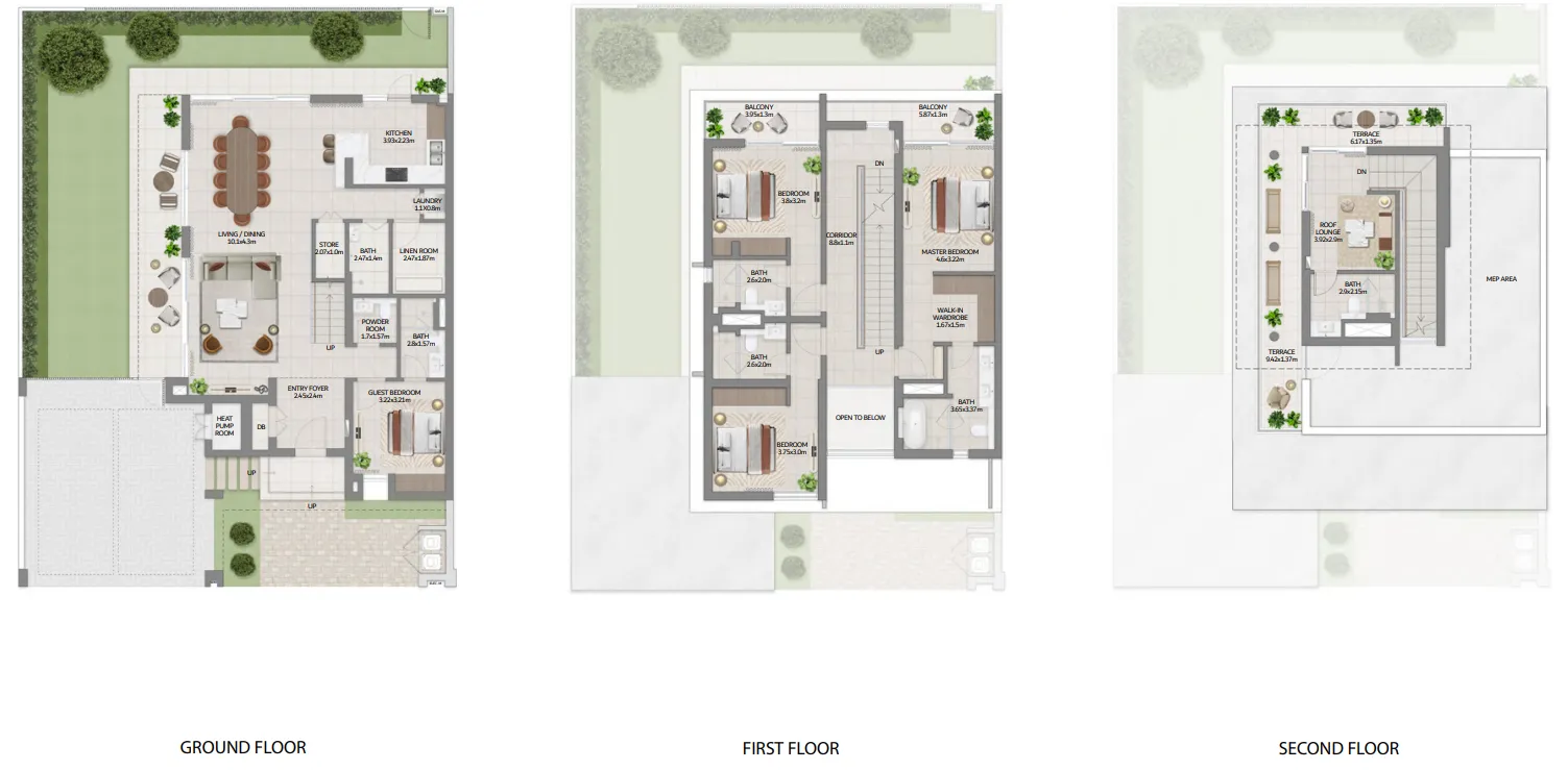 Selvara 3 4 bed floor plan, 3,652 – 3,832 sqft