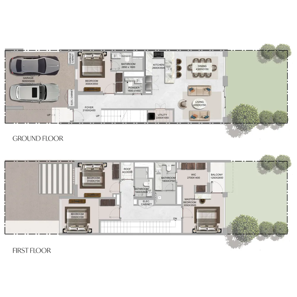 The Greens at Sobha Sanctuary 4 bed floor plan, 2,468 sqft
