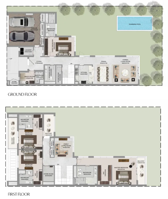 The Grove at Sobha Sanctuary 4 bed floor plan, 4,905 – 5,156 sqft