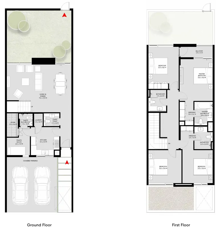 Masaar 3 Sedra 4 bed floor plan, 2,559 – 3,139 sqft