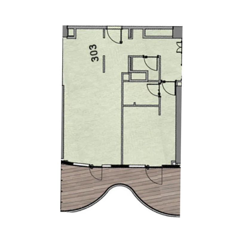 Aqua Arc 2 bed floor plan, 1,629 sqft