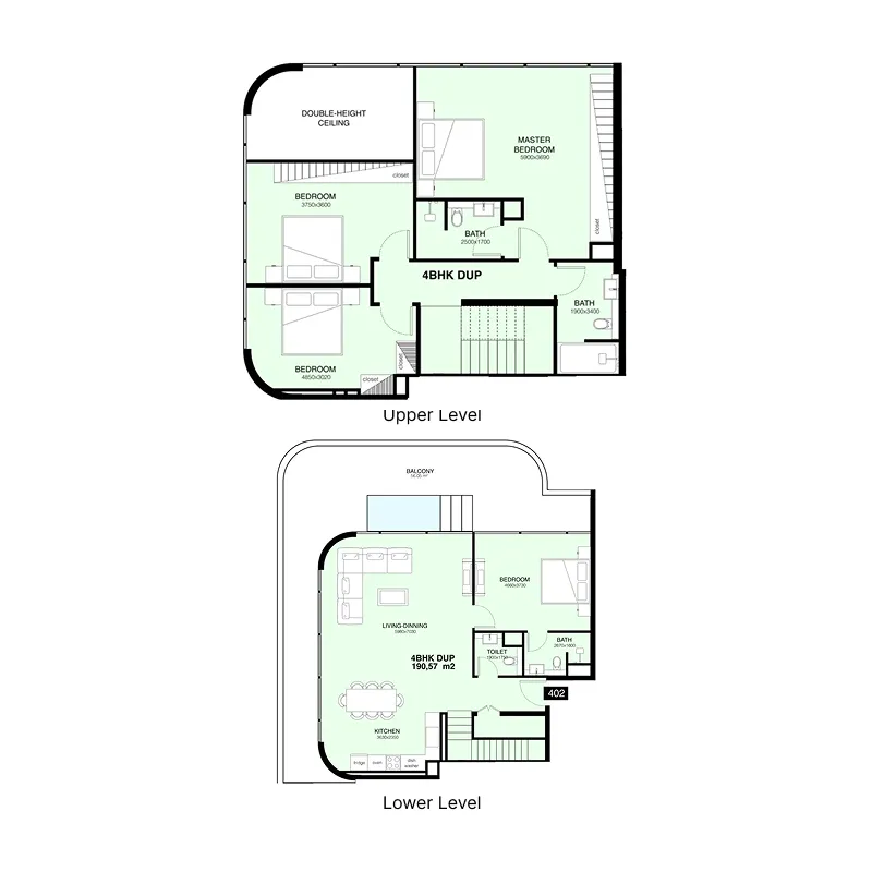 Villa Del Gavi 4 bed floor plan, 2,648 sqft