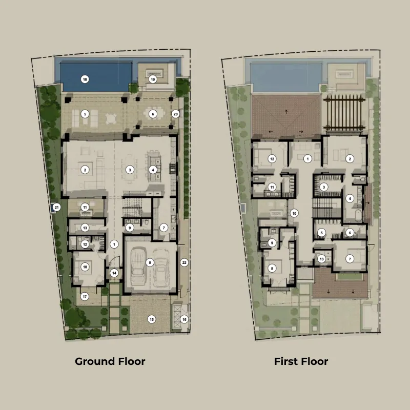Nawayef East by Modon Properties 5 bed floor plan, 4,649 sqft