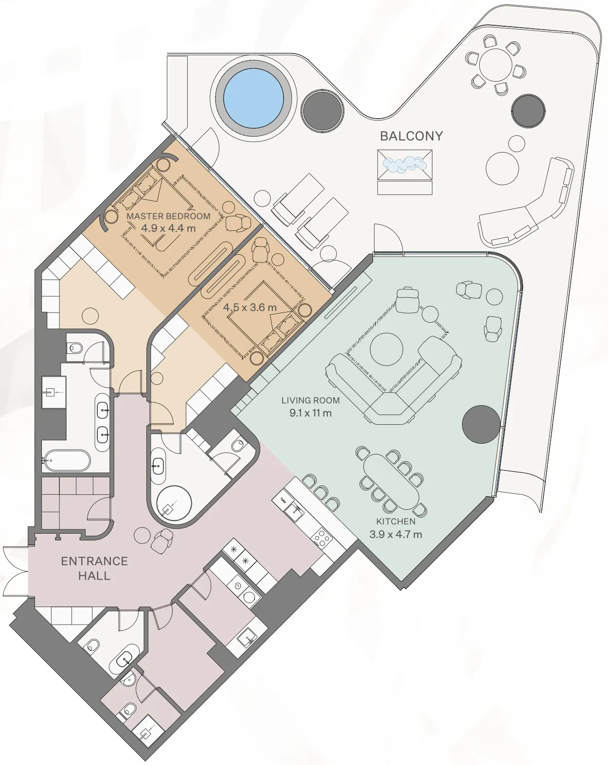 Eywa Tree of Life 2 bed floor plan, 3,849 sqft