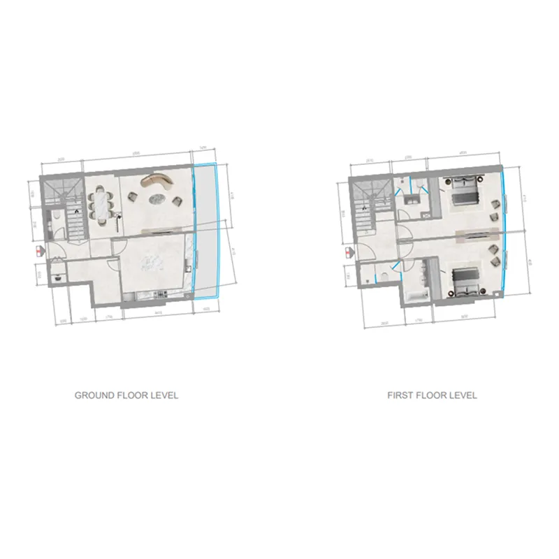 Orchid Towers Phase 1 2 bed floor plan, 1,764 sqft