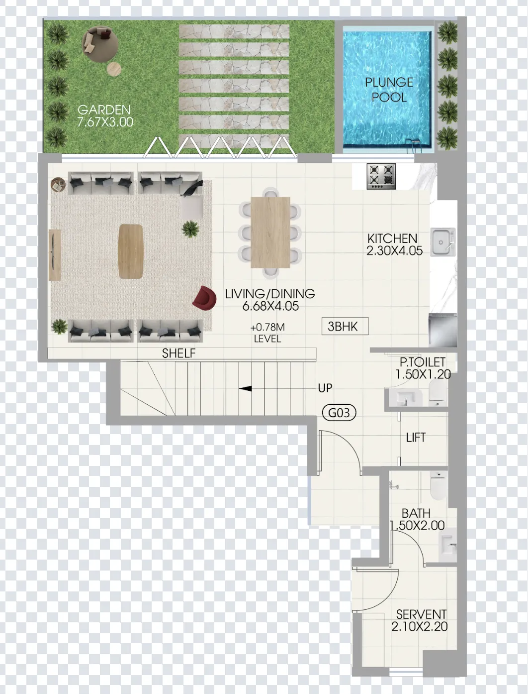 Bonds Avenue 3 bed floor plan, 2,979 sqft