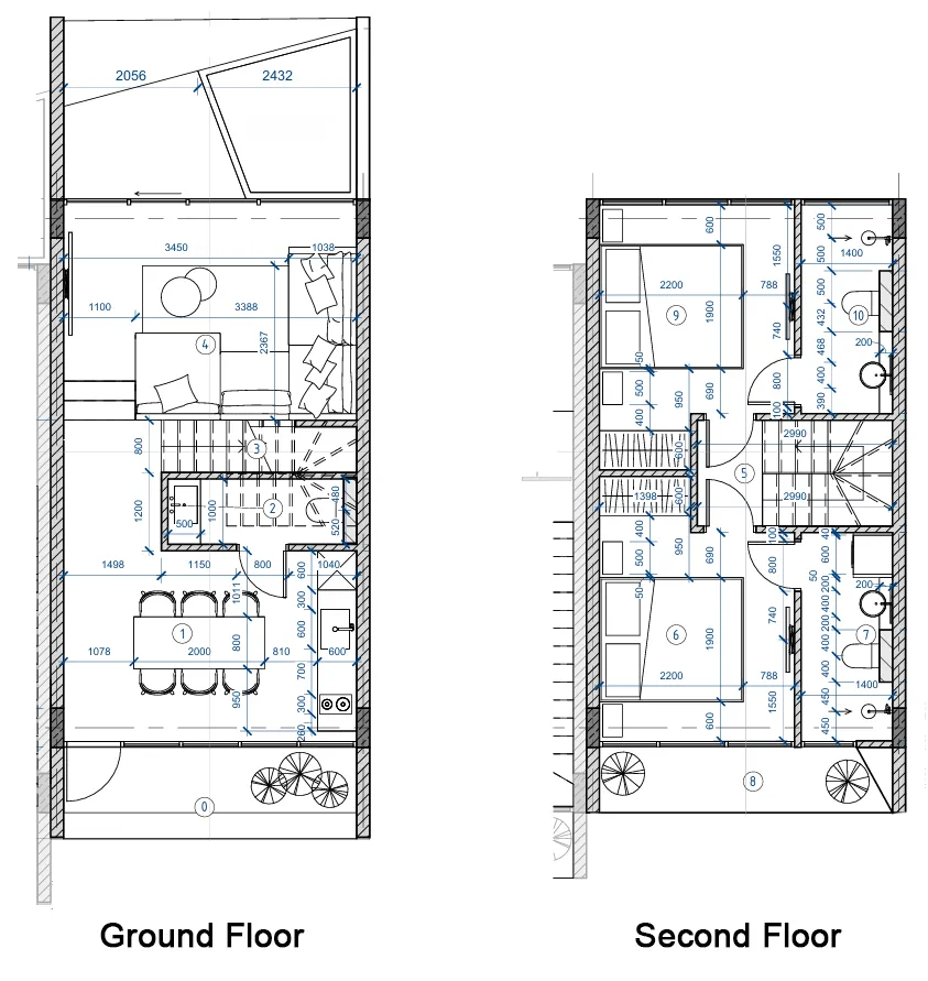 Ubud Dream 2 bed floor plan, 883 sqft