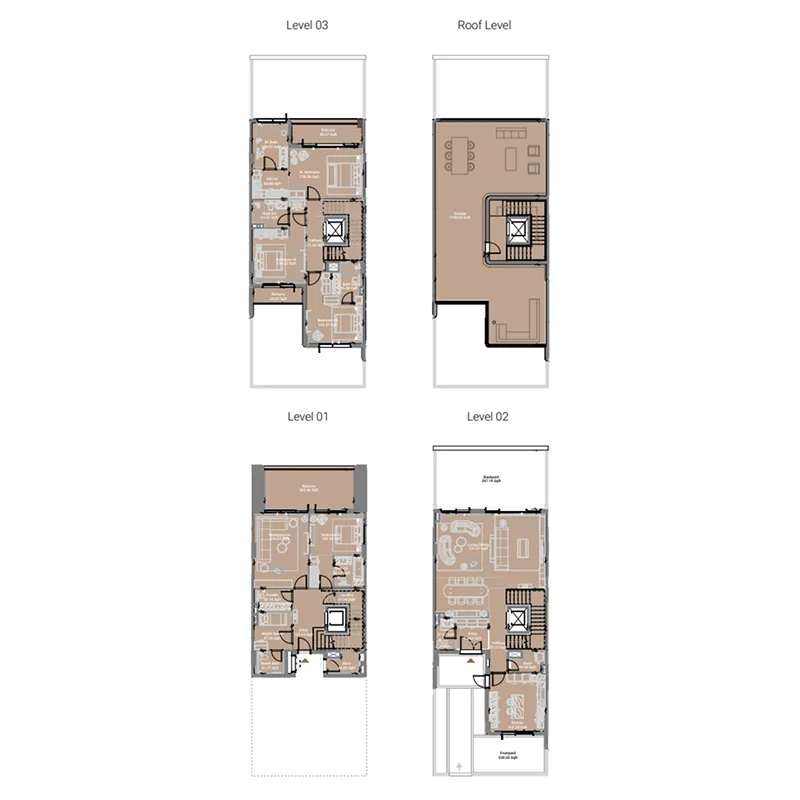Takaya 4 bed floor plan, 6,676 sqft