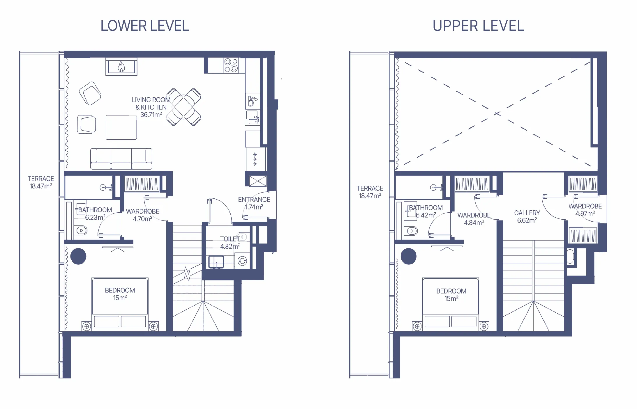 Gianfranco Ferre Residences 2 bed floor plan, 1,701 sqft