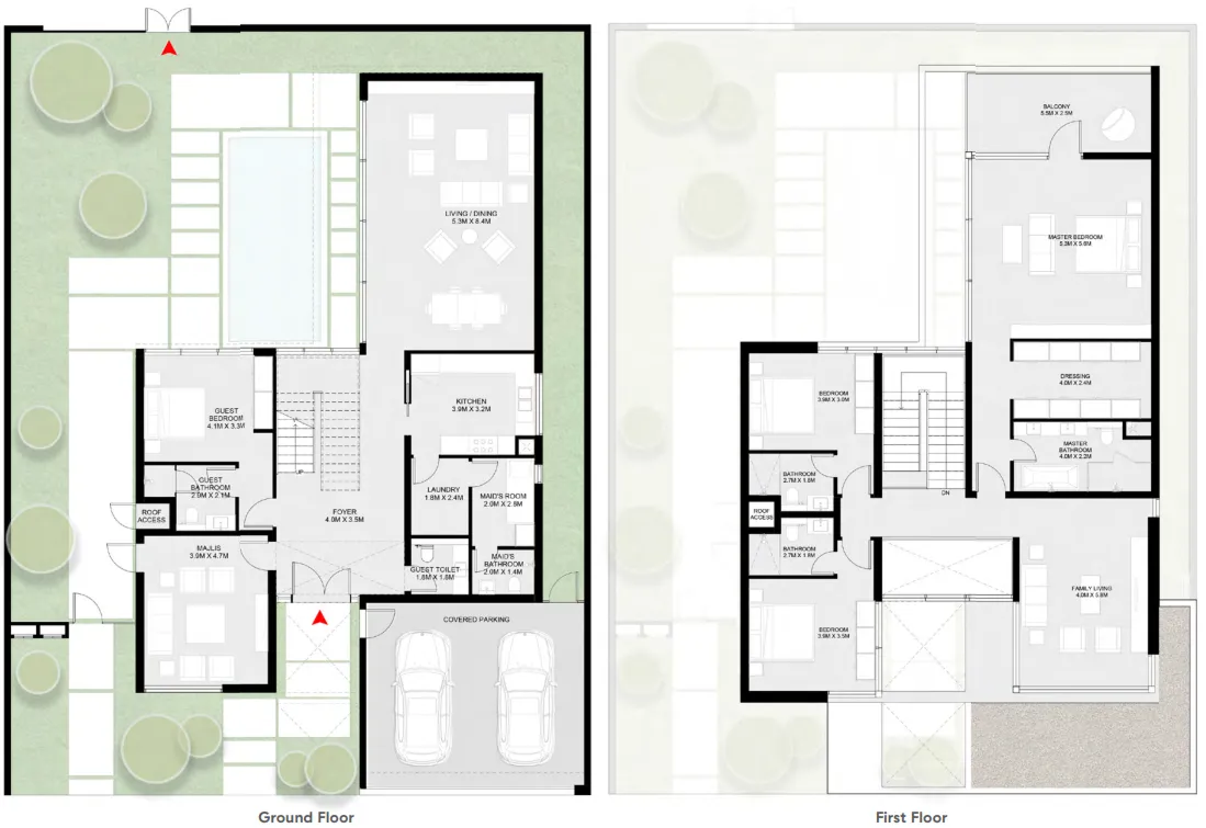 Sequoia 4 bed floor plan, 4,402 sqft