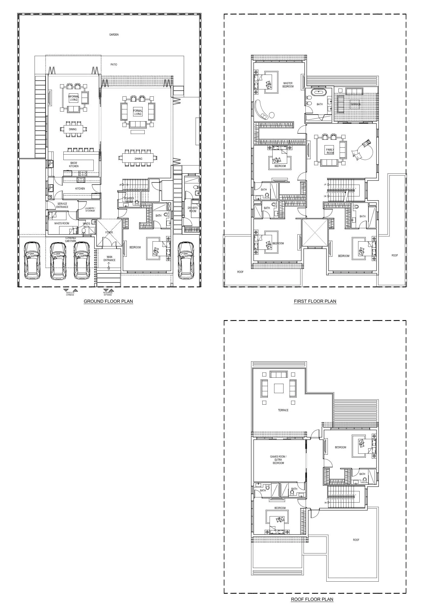 Damac Hills - Belair Phase 2 8 bed floor plan, 9,187 sqft