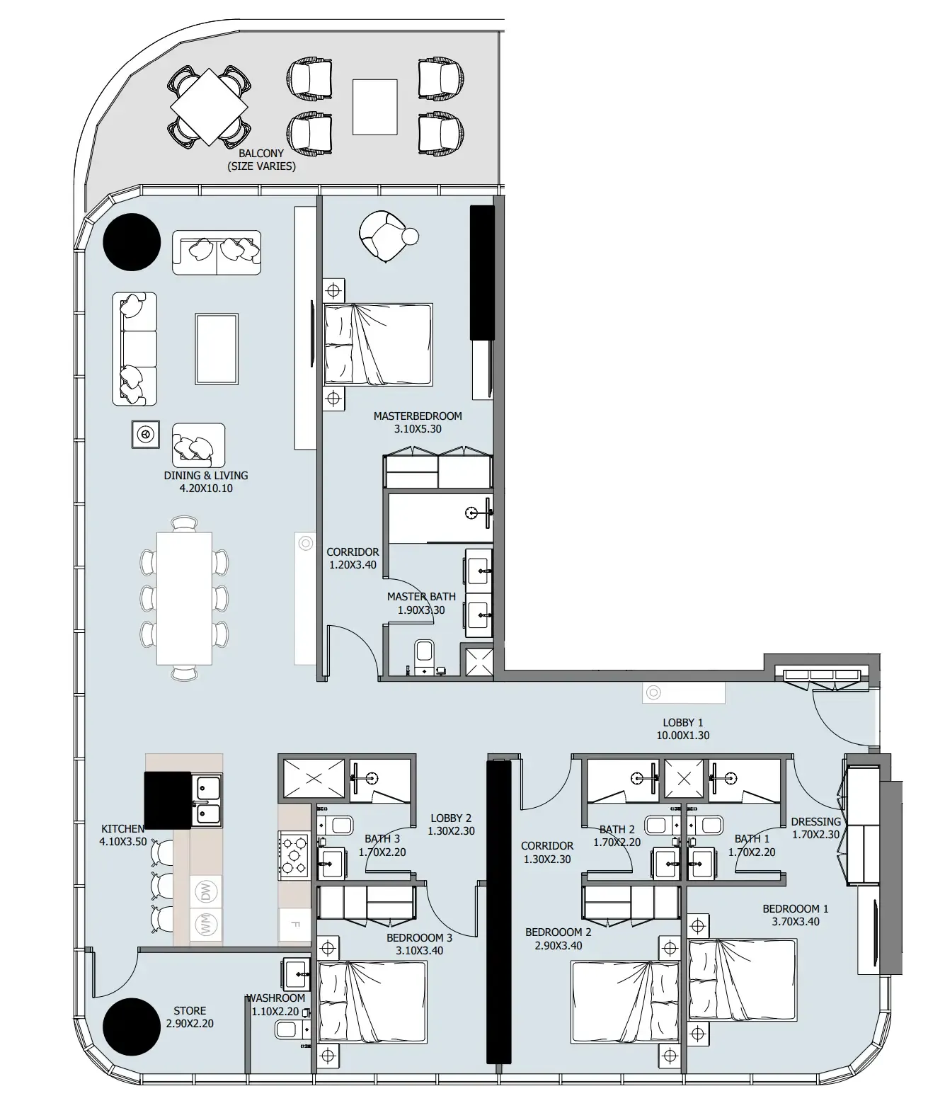 Marlin Reportage 4 bed floor plan, 2,009 sqft