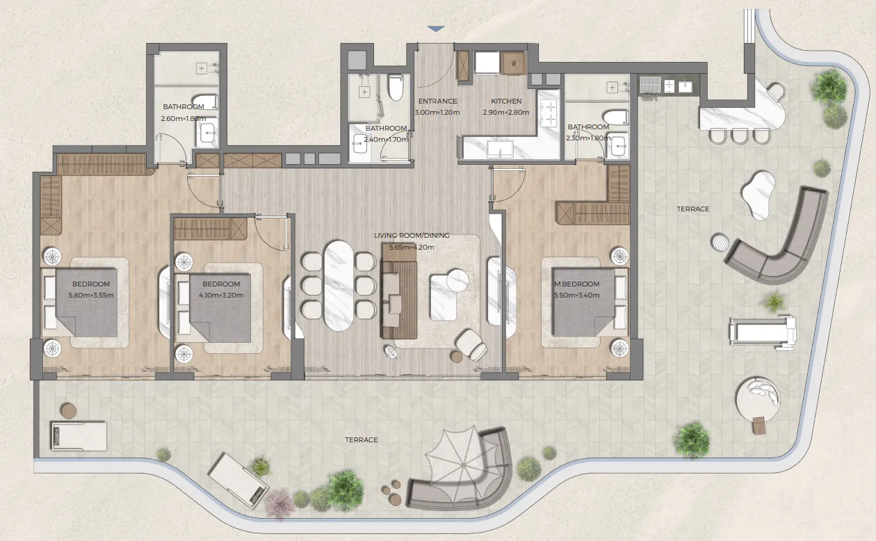 Tomorrow 166 3 bed floor plan, 2,432 sqft