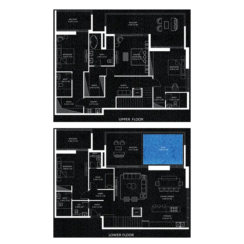 Viewz 4 bed floor plan, 3,700 sqft