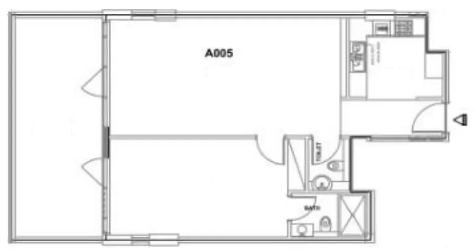 Parkwood Residences 1 bed floor plan, 1,187 sqft