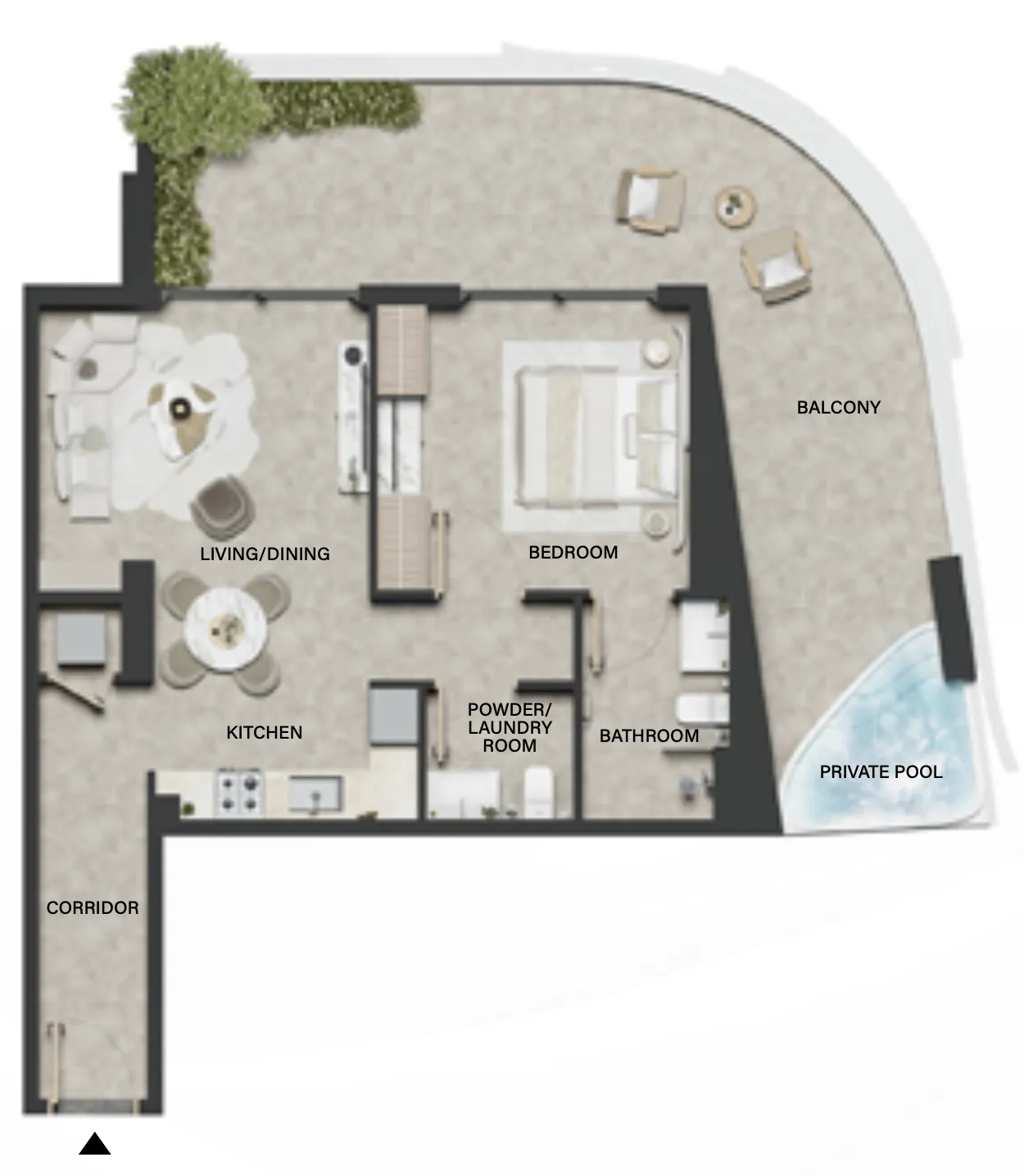 Weybridge Gardens 4 1 bed floor plan, 1,067 sqft