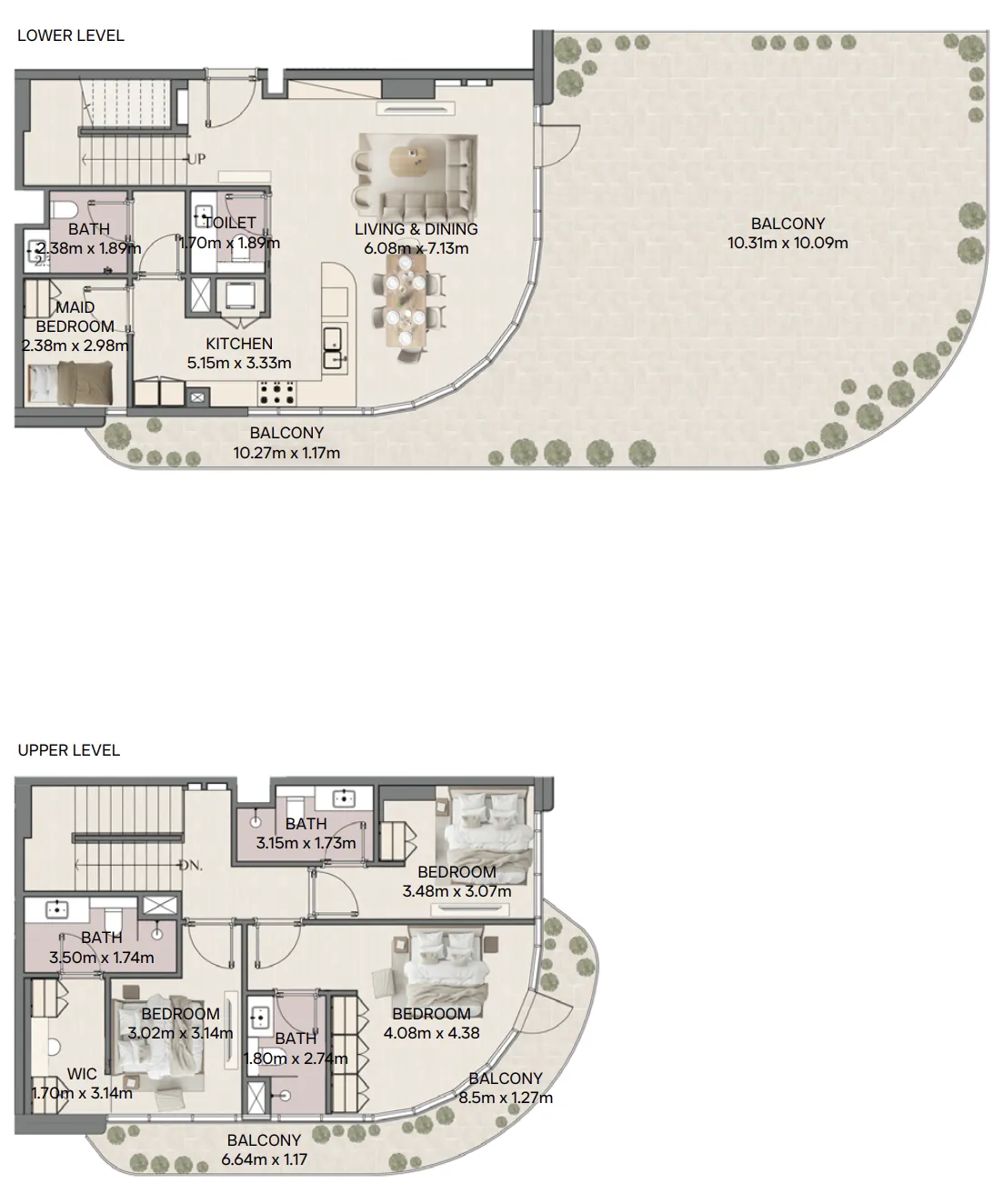 Mirasol II 3 bed floor plan, 3,237 sqft