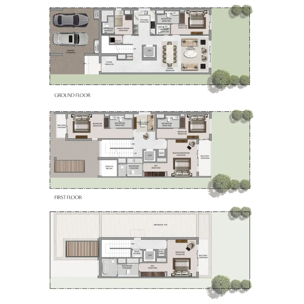 The Greens at Sobha Sanctuary 5 bed floor plan, 4,141 sqft