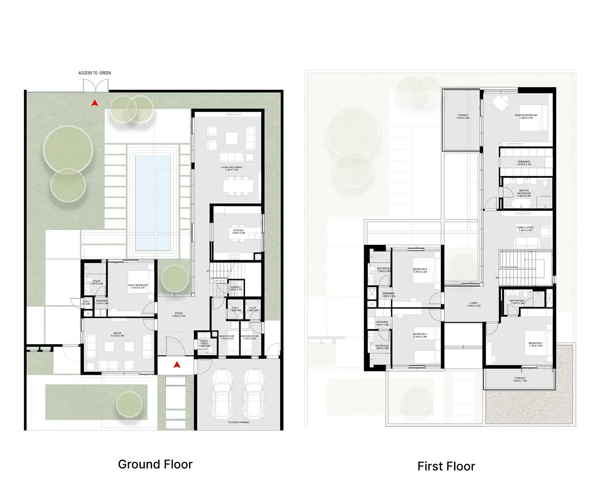 Masaar 3 Laura 5 bed floor plan, 5,142 sqft