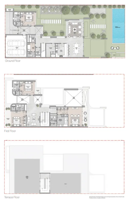 Sobha Siniya Island Villas Phases 1 and 2 4 bed floor plan, 4,822 sqft