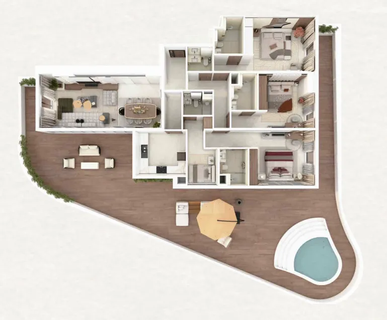 Barari Gate by ADE 3 bed floor plan, 2,527 – 3,840 sqft