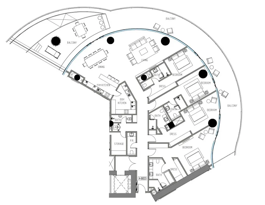 Damac Casa 3 bed floor plan, 3,383 sqft