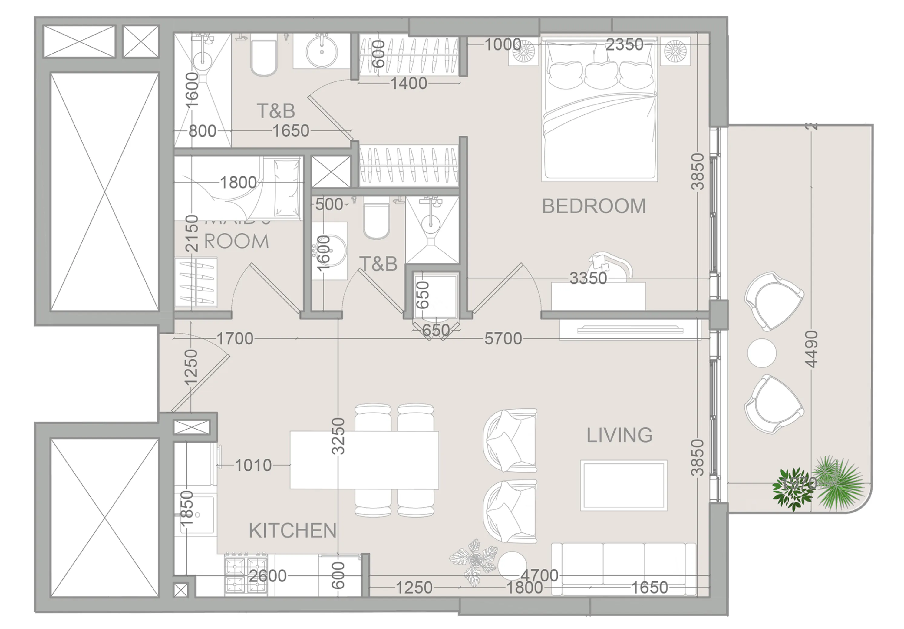TETR1S Tower 1 bed floor plan, 771 sqft