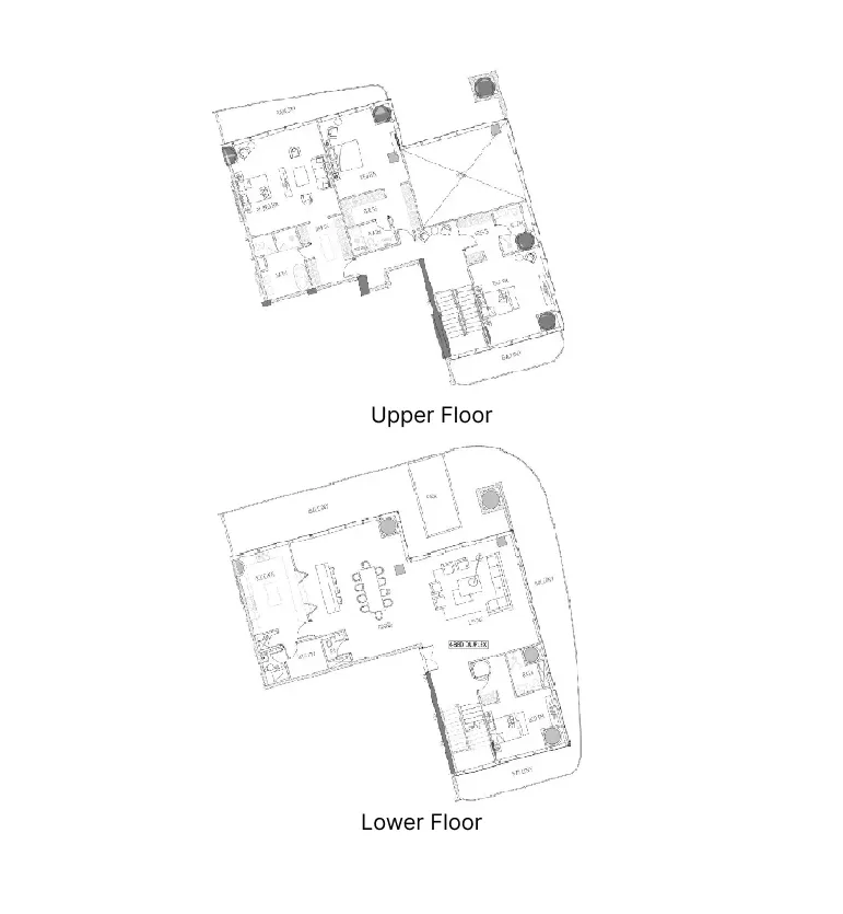 Damac Bay 2 4 bed floor plan, 6,059 sqft