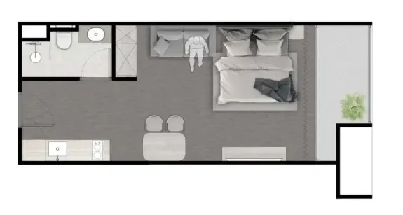Next Point Condominium Studio floor plan, 426 – 431 sqft