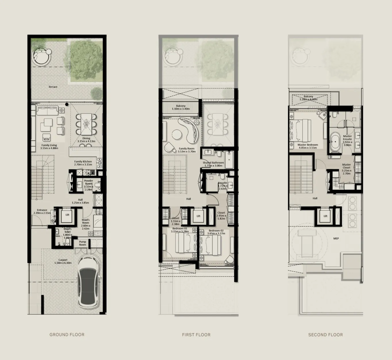 Nad Al Sheba Gardens Phase 11 3 bed floor plan, 3,248 sqft