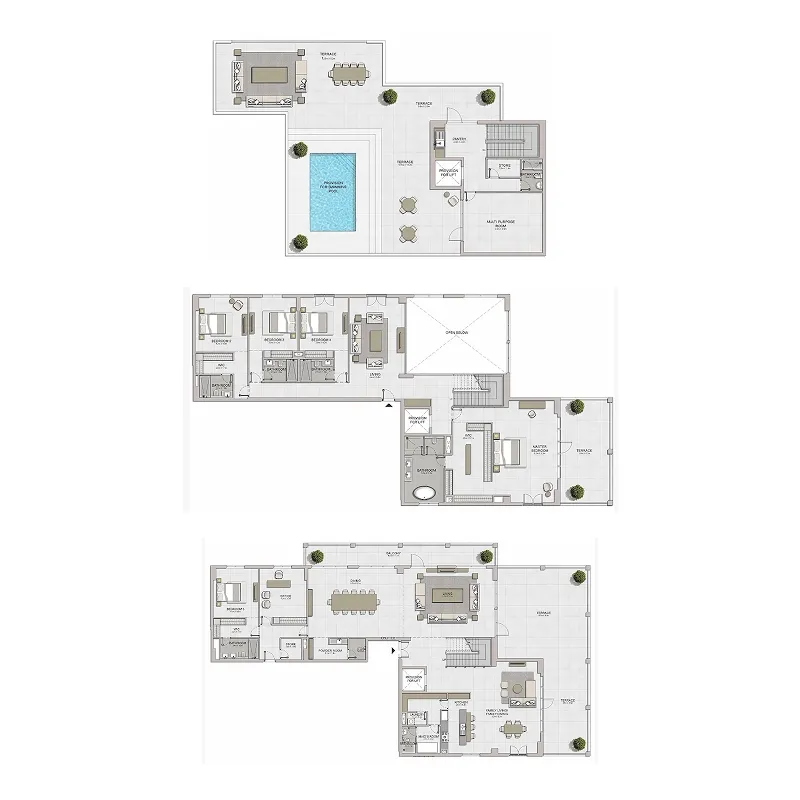 Port De La Mer 5 bed floor plan, 11,323 sqft