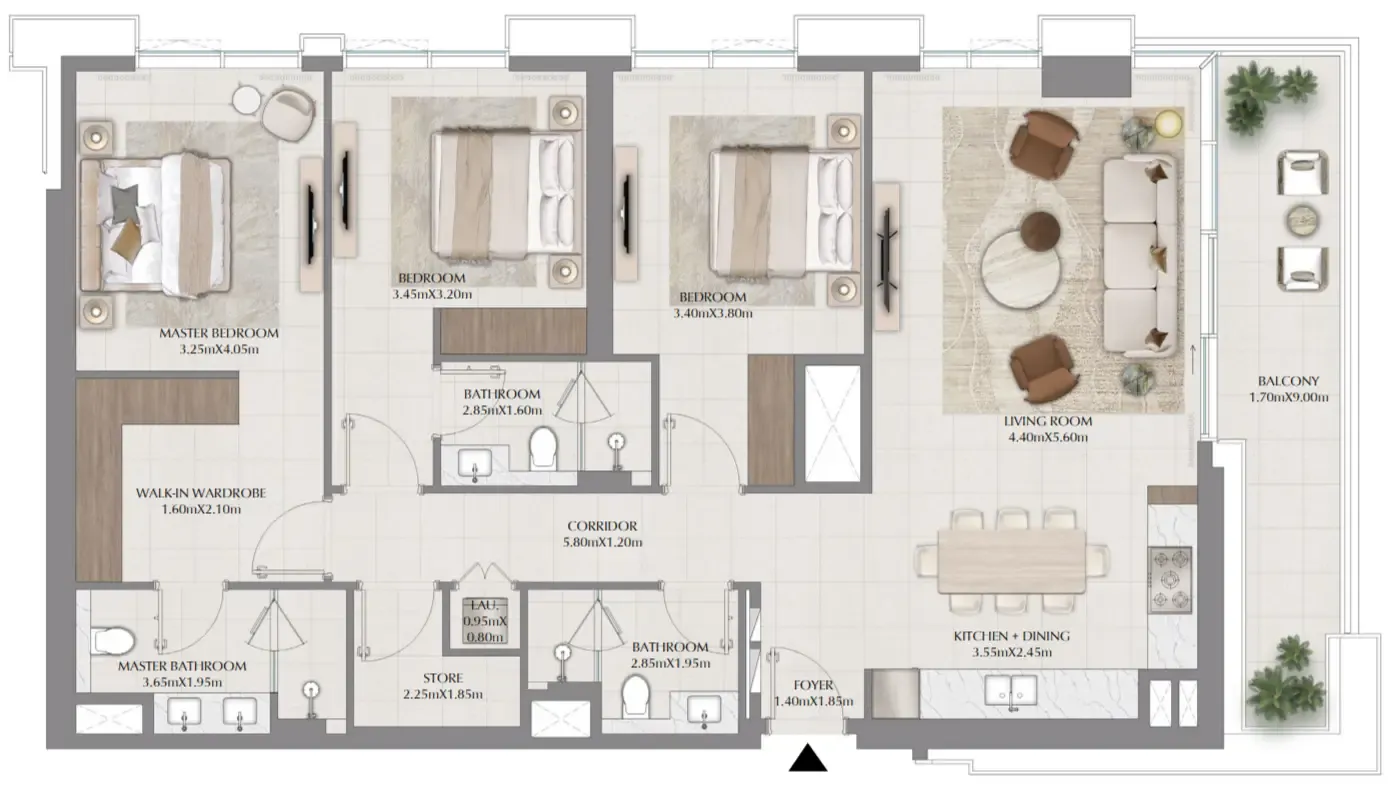 Terra Woods 3 bed floor plan, 1,676 sqft