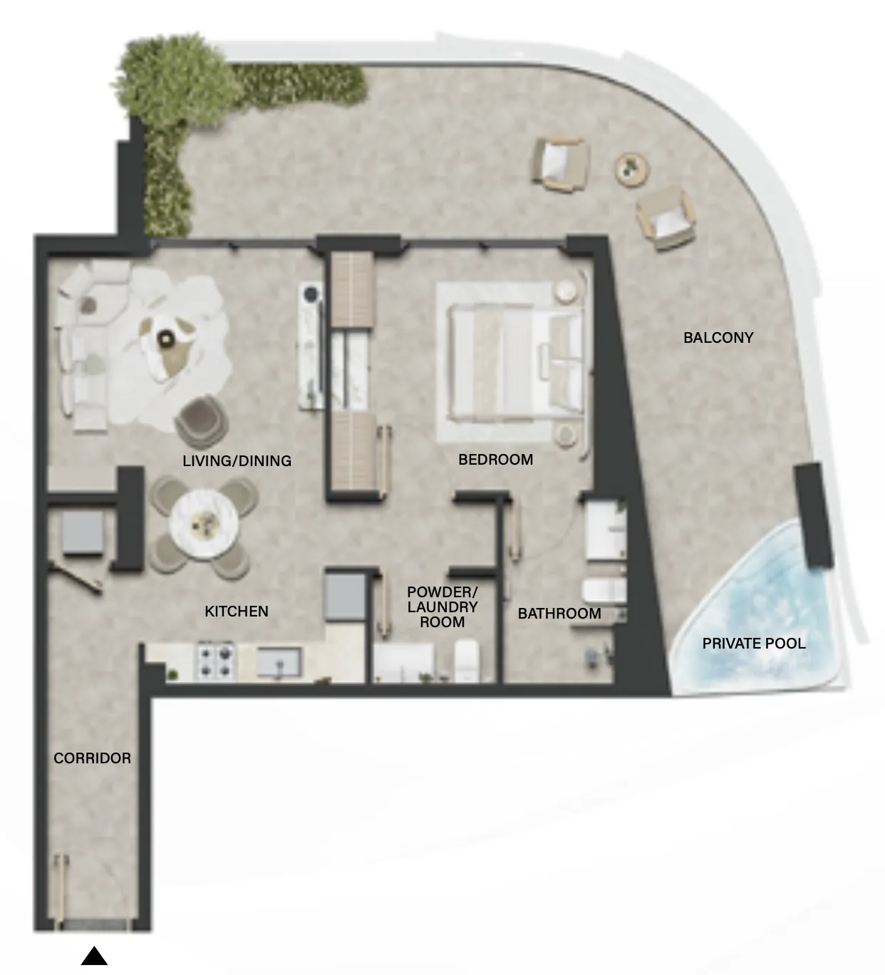 Weybridge Gardens 4 1 bed floor plan, 1,062 sqft
