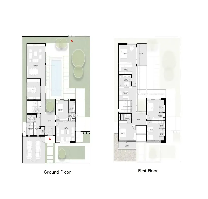 Masaar 3 Phases 1 and 2 5 bed floor plan, 5,142 sqft